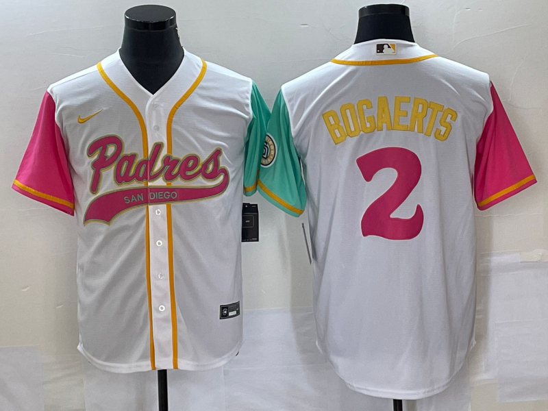 Men's San Diego Padres Xander Bogaerts #2 White City Connect Jersey Joint Edition